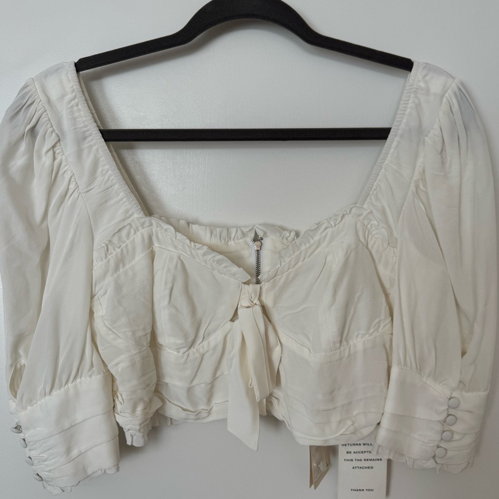 For love & lemons cropped blouse